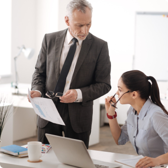 two architects discussing about design